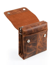 ZENİTH SERİSİ - DERİ EL ÇANTASI - KAHVE