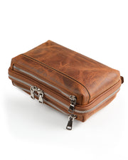 MELBOURNE SERİSİ - DERİ EL ÇANTASI -KAHVE