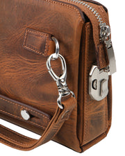 HUDSON SERİSİ - DERİ EL ÇANTASI - KAHVE