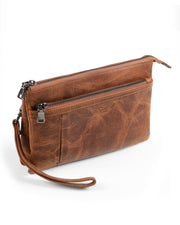 BROOKLYN SERİSİ - DERİ EL ÇANTASI - KAHVE