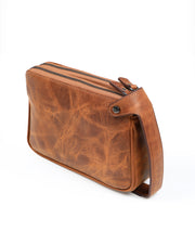 ELEPHANT SERİSİ - DERİ EL ÇANTASI - KAHVE