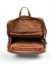 APEXİA SERİSİ - DERİ SIRT ÇANTASI - KAHVE