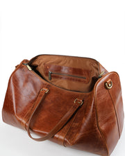 MONARC SERİSİ - DERİ SEYAHAT ÇANTASI - KAHVE