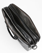 EVEREST SERİSİ - DERİ LAPTOP VE EVRAK ÇANTASI - SNAKE DESENLİ- SİYAH