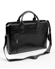 MİSTİRAL SERİSİ - DERİ LAPTOP VE EVRAK ÇANTASI - SNAKE DESENLİ -SİYAH