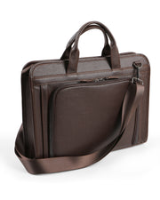 GENEVA SERİSİ - DERİ LAPTOP VE EVRAK ÇANTASI - KAHVE