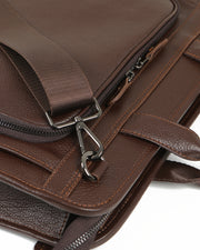 GENEVA SERİSİ - DERİ LAPTOP VE EVRAK ÇANTASI - KAHVE