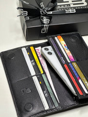 BRUGE SERİSİ DERİ CÜZDAN - PARLAK SİYAH