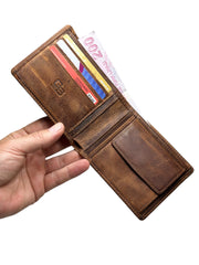 KANGURU SERİSİ DERİ CÜZDAN - FINDIK KAHVE