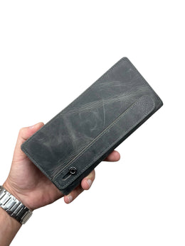 BRUGE SERİSİ DERİ CÜZDAN - GRİ CRAZY