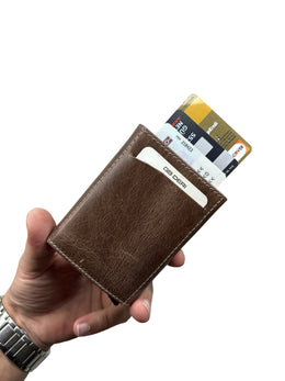 MEKA SERİSİ DERİ CÜZDAN - KAHVE