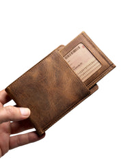 KANGURU SERİSİ DERİ CÜZDAN - FINDIK KAHVE