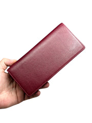 BRUGE SERİSİ DERİ CÜZDAN - PARLAK BORDO