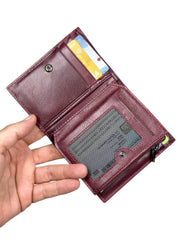 ZİPPER SERİSİ DERİ CÜZDAN - BORDO