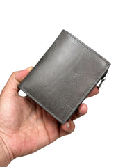 ZİPPER SERİSİ DERİ CÜZDAN - GRİ