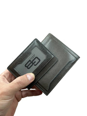 DİKEY KANGURU SERİSİ DERİ CÜZDAN - GRİ