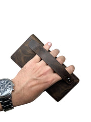 BRUGE SERİSİ DERİ CÜZDAN - KOYU KAHVE CRAZY