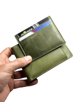 KANGURU SERİSİ DERİ CÜZDAN - YEŞİL