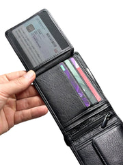 LOTUS SERİSİ DERİ CÜZDAN - SİYAH