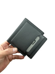 DİKEY KANGURU SERİSİ DERİ CÜZDAN - SİYAH