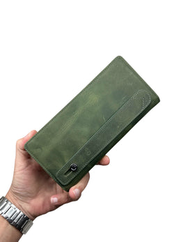 BRUGE SERİSİ DERİ CÜZDAN - YEŞİL CRAZY