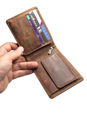 LOTUS SERİSİ DERİ CÜZDAN - FINDIK KAHVE