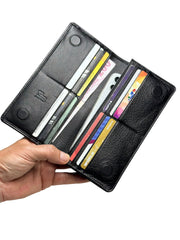 BRUGE SERİSİ DERİ CÜZDAN - PARLAK SİYAH