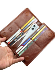 BRUGE SERİSİ DERİ CÜZDAN - AÇIK PARLAK KAHVE