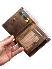 ZİPPER SERİSİ DERİ CÜZDAN - FINDIK KAHVE