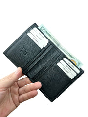 DİKEY KANGURU SERİSİ DERİ CÜZDAN - SİYAH