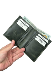 DİKEY KANGURU SERİSİ DERİ CÜZDAN - YEŞİL CRAZY