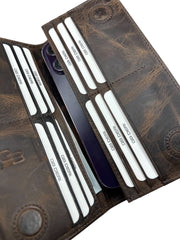 BRUGE SERİSİ DERİ CÜZDAN - KOYU KAHVE CRAZY